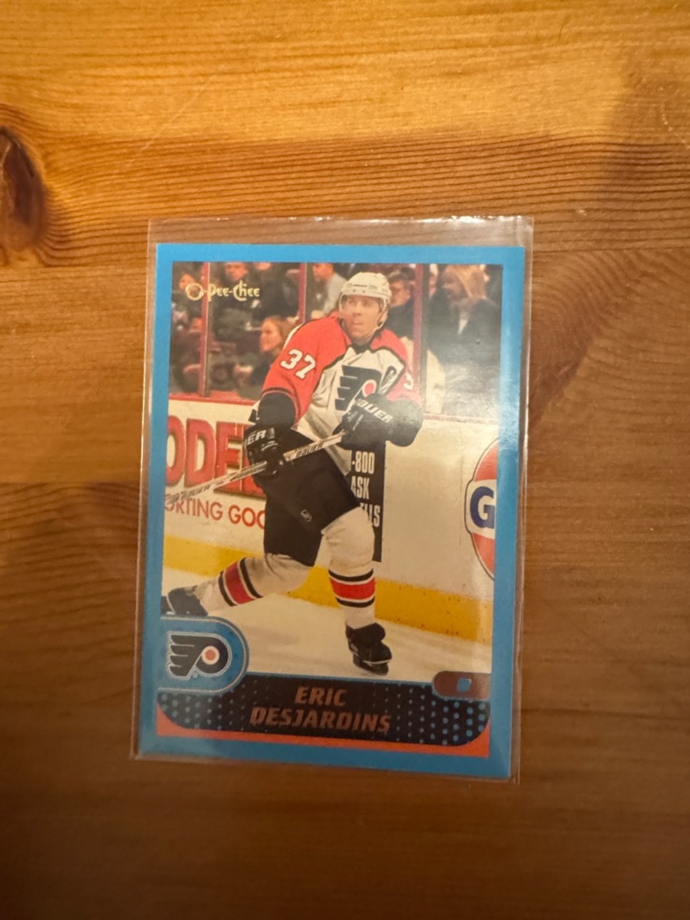 Eric Desjardins Philadelphia Flyers Hockey Card - Blue Border